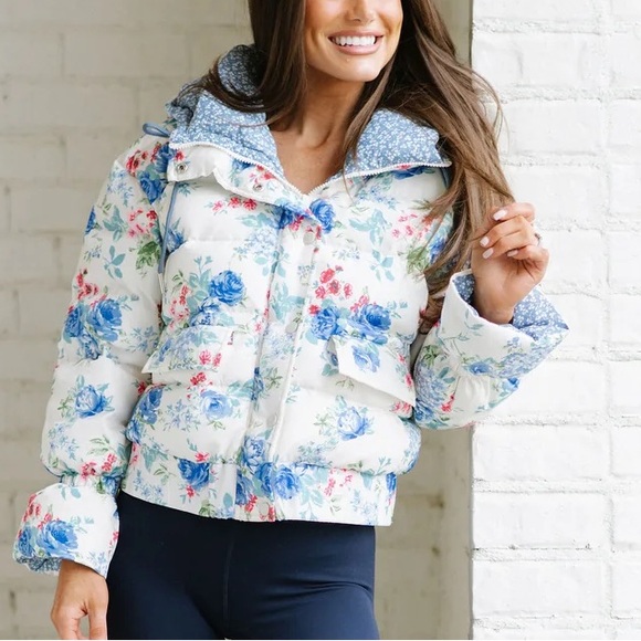 Floral puffer jacket - Picture 3 of 6